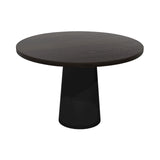 Container Round Table: Medium + Cable Feed + Wenge Stained + Black