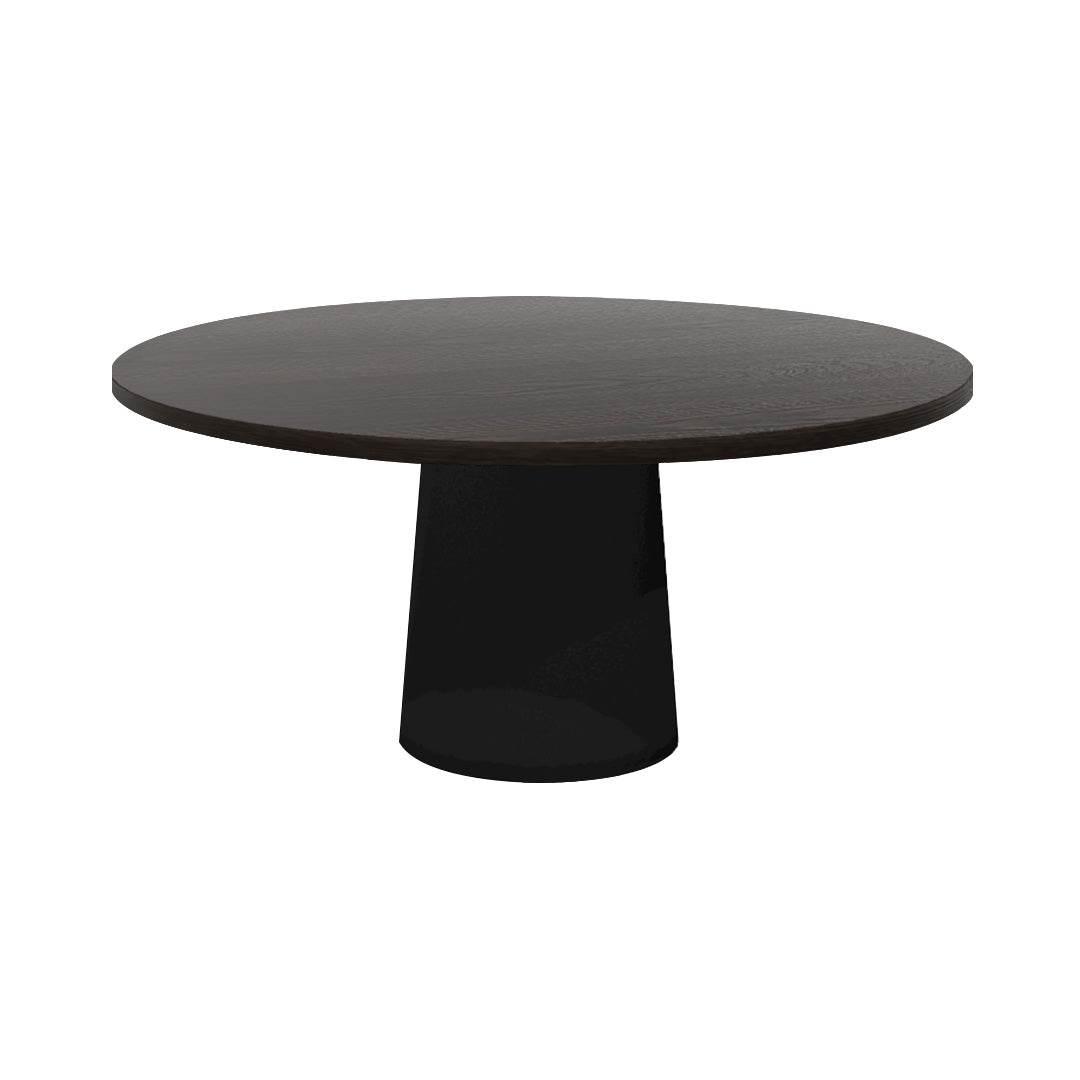 Container Round Table: Extra Large + Wenge Stained + Black