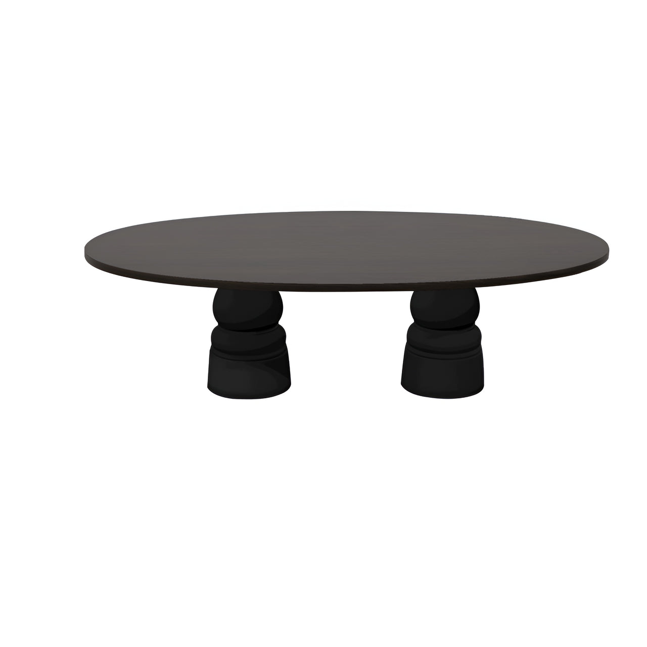 Container Oval Table: Large + New Antiques + Wenge Stained + Black