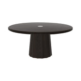 Container Round Table: Extra Large + Bodhi Cover + Wenge Stained with Hole + Grey