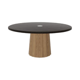 Container Round Table: Extra Large + Bodhi Cover + Wenge Stained with Hole + Natural Oil