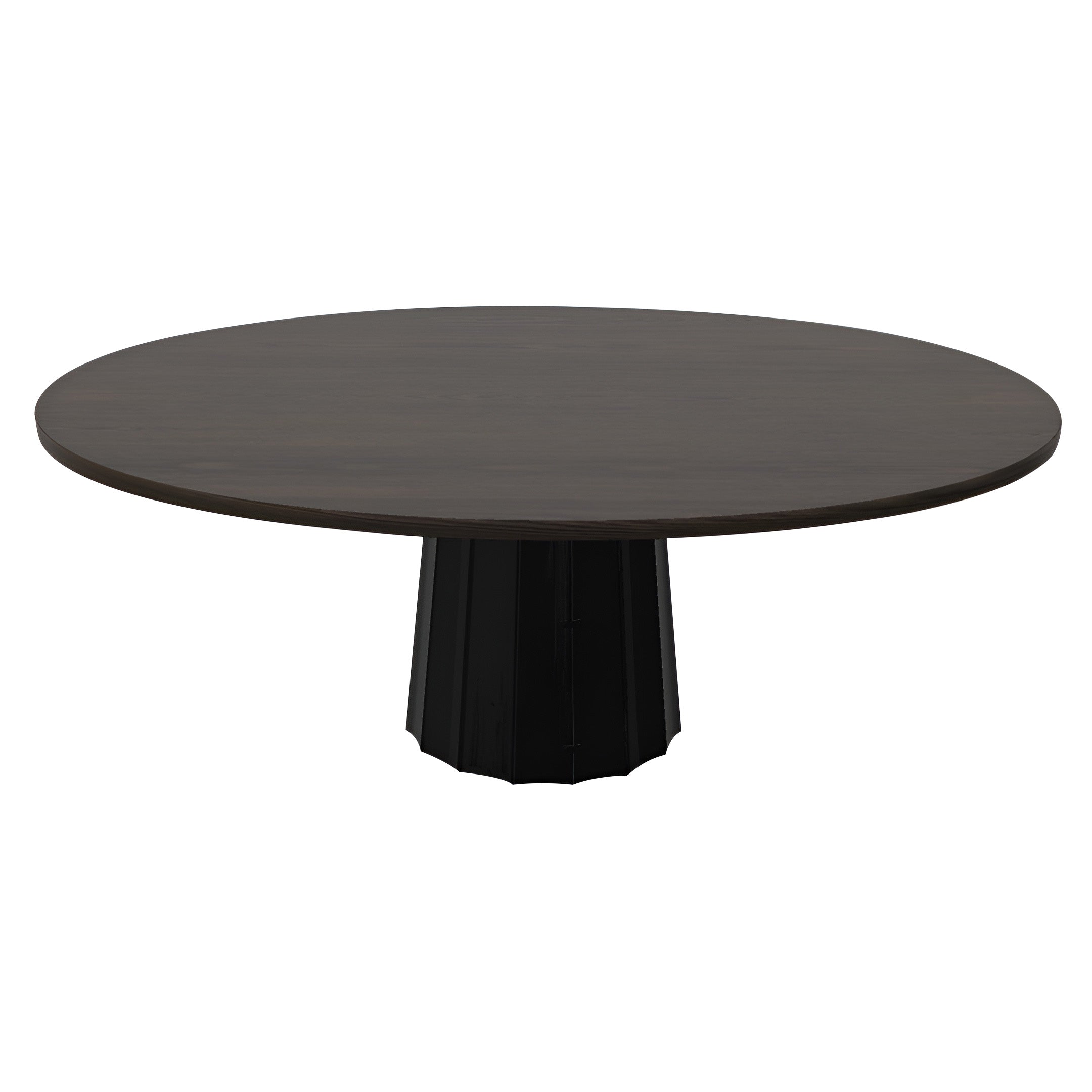 Container Oval Table: Small + Bodhi Cover + Wenge Stained + Black