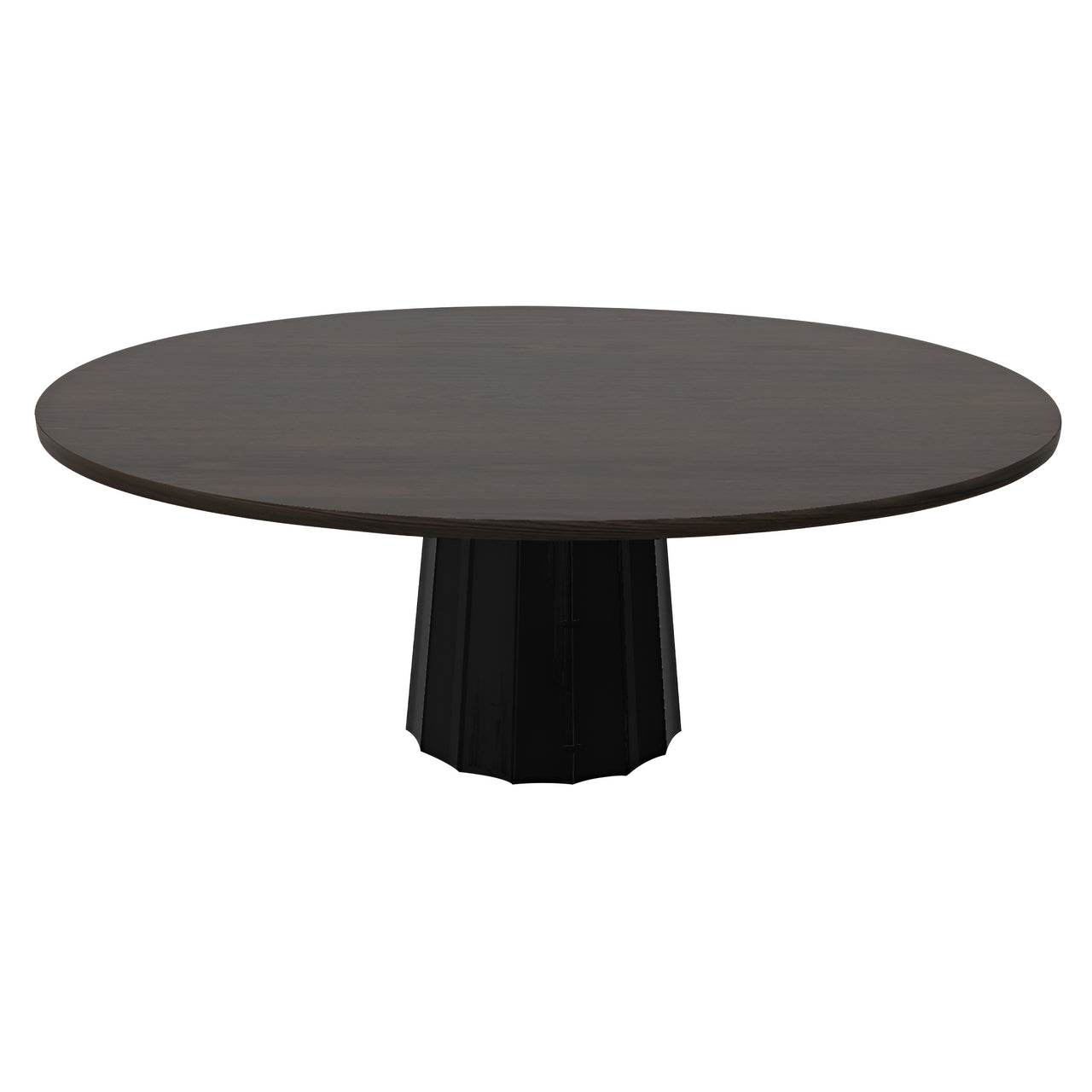 Container Oval Table: Small + Bodhi Cover + Wenge Stained + Black