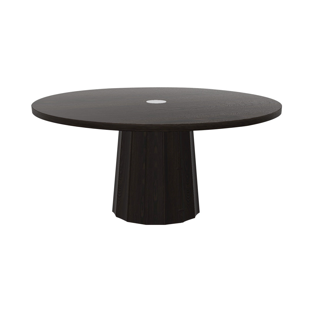 Container Round Table: Extra Large + Bodhi Cover + Wenge Stained with Hole + Wenge
