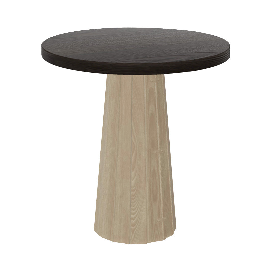 Container Round Table: Extra Small + Bodhi Cover + Wenge Stained + White Wash