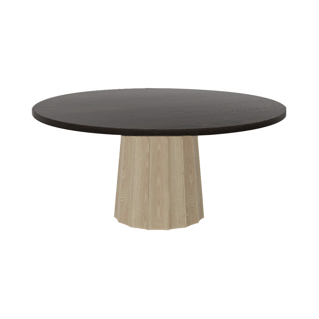 Container Round Table: Extra Large + Bodhi Cover + Wenge Stained + White Wash