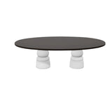 Container Oval Table: Large + New Antiques + Wenge Stained + White