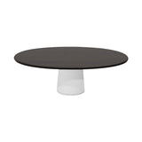 Container Oval Table: Small + Wenge Stained + White