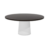 Container Round Table: Extra Large + Cable Feed + Wenge Stained + White