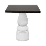 Container Square Table: Small + New Antiques + Wenge Stained + White