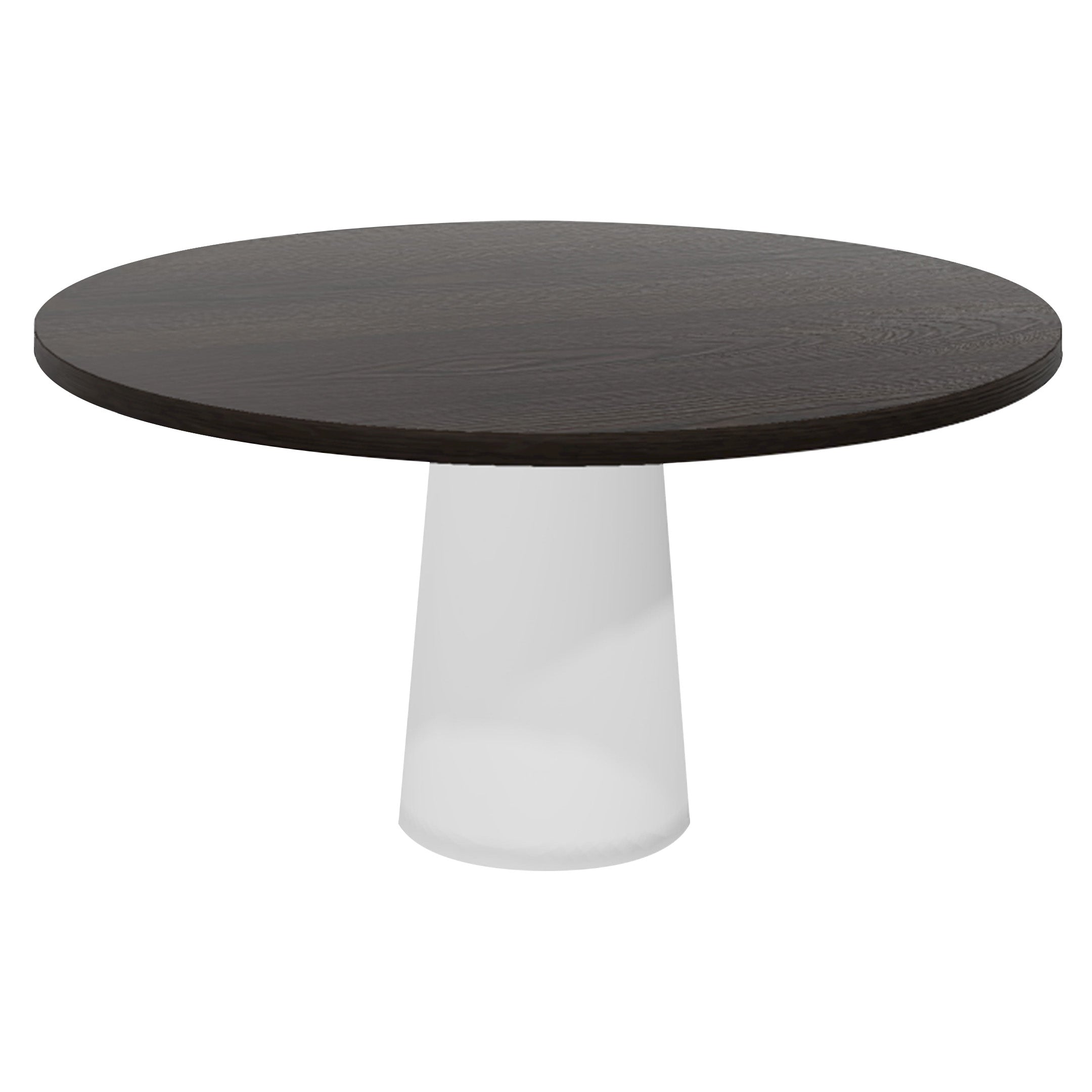 Container Round Table: Large + Cable Feed + Wenge Stained + White