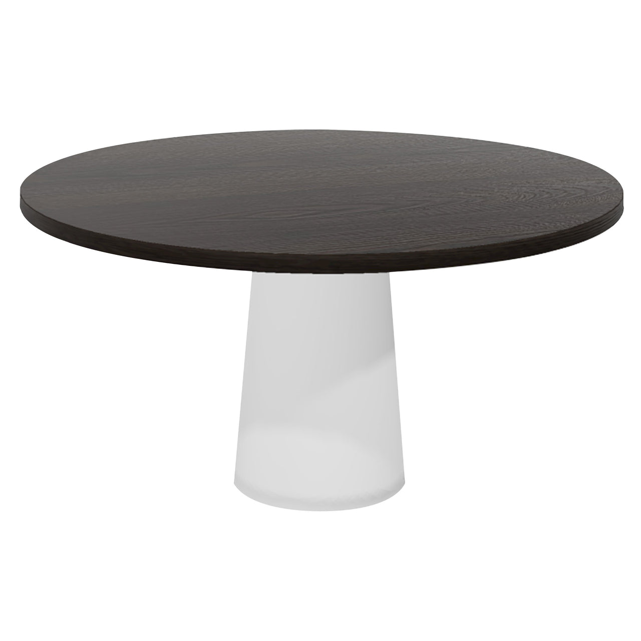 Container Round Table: Large + Cable Feed + Wenge Stained + White