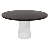 Container Round Table: Large + Cable Feed + Wenge Stained + White