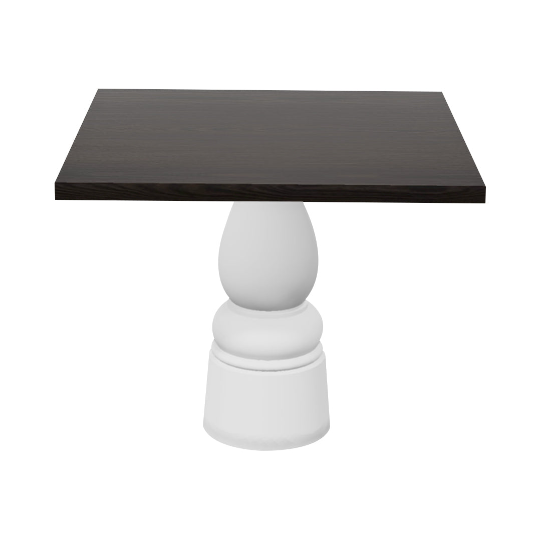 Container Square Table: Large + New Antiques + Wenge Stained + White