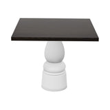 Container Square Table: Large + New Antiques + Wenge Stained + White