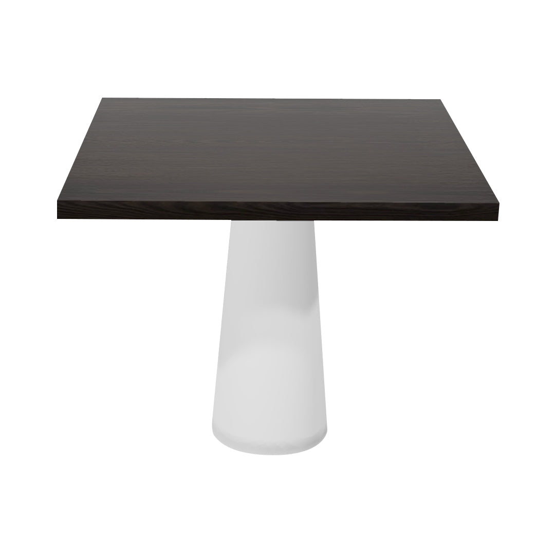
Container Square Table: Large + Cable Feed + Wenge Stained + White