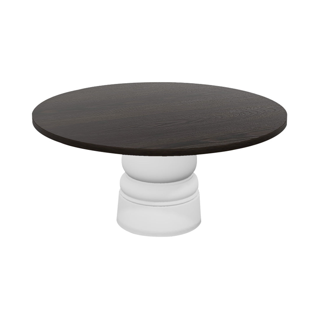 Container Round Table: XXL + New Antiques + Wenge Stained + White