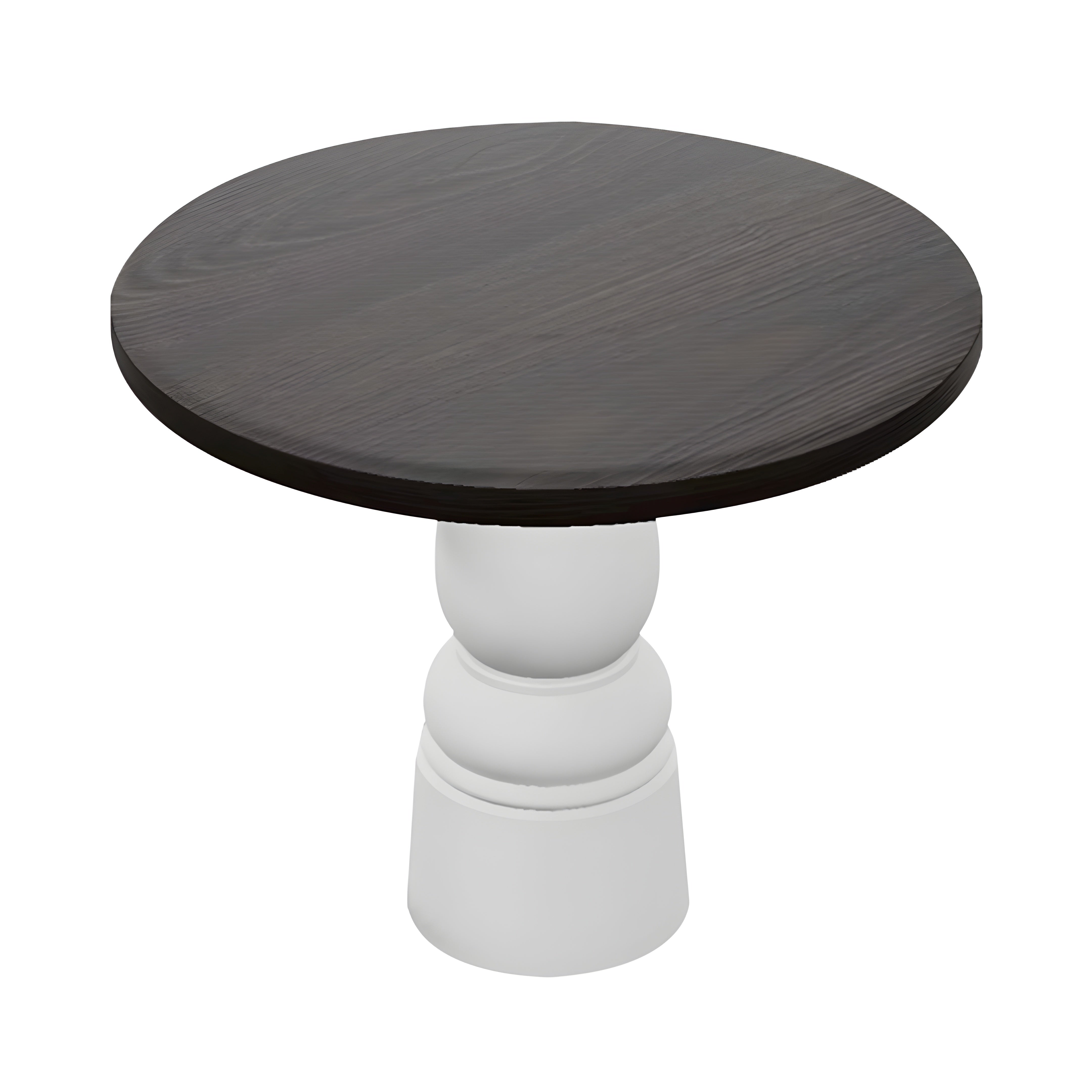 Container Round Table: Small + New Antiques + Wenge Stained + White