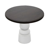 Container Round Table: Small + New Antiques + Wenge Stained + White