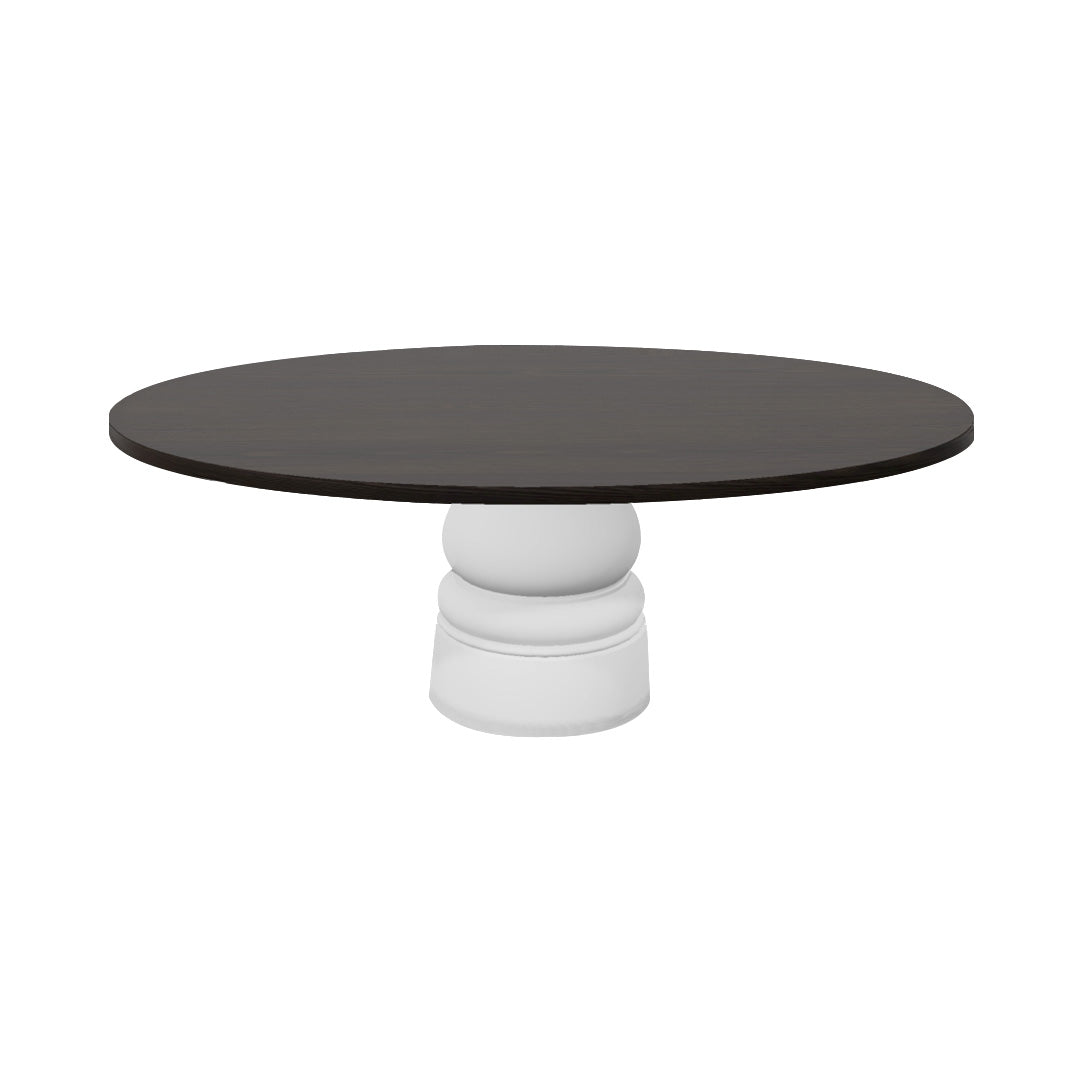 Container Oval Table: Small + New Antiques + Wenge Stained + White
