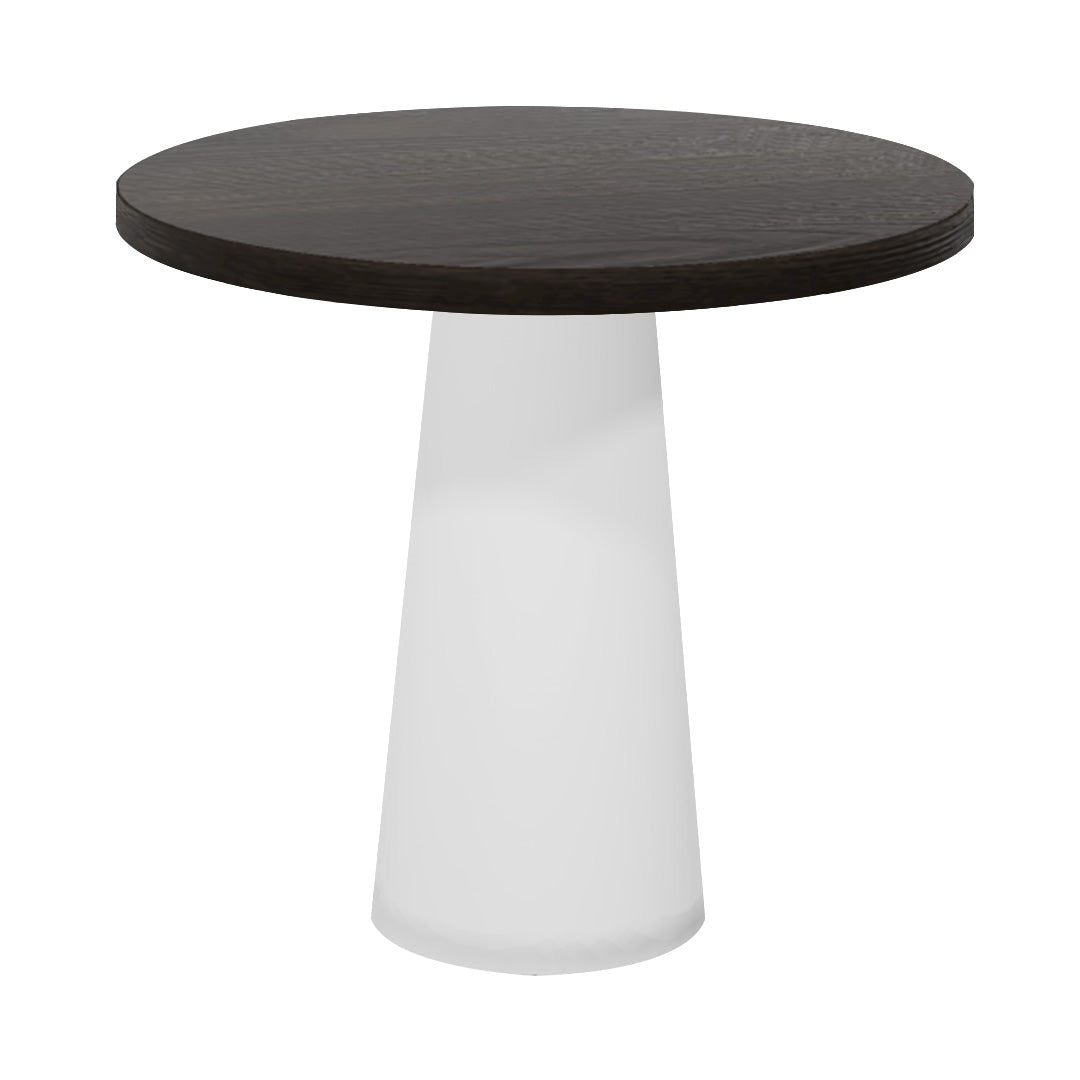 Container Round Table: Extra Small + Wenge stained + White