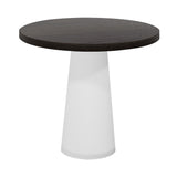 Container Round Table: Extra Small + Wenge stained + White