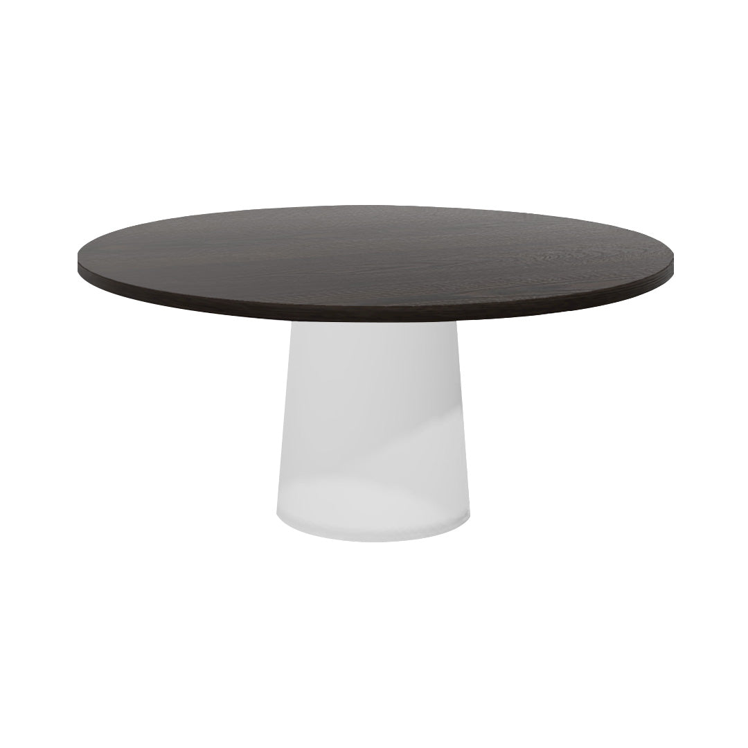 Container Round Table: Extra Large + Wenge Stained + White