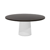 Container Round Table: Extra Large + Wenge Stained + White