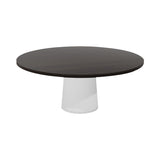 Container Round Table: XXL + Cable Feed + Wenge Stained + White