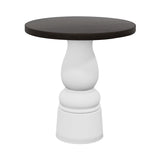 Container Round Table: Extra Small + New Antiques + Wenge stained + White