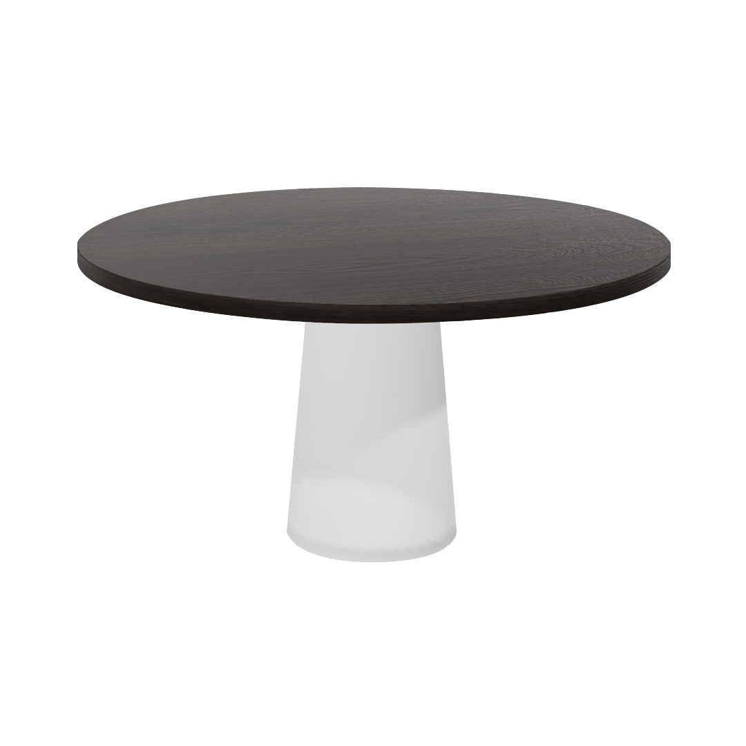 Container Round Table: Large + Wenge Stained + White