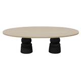 Container Oval Table: Large + New Antiques + White Wash Stained + Black