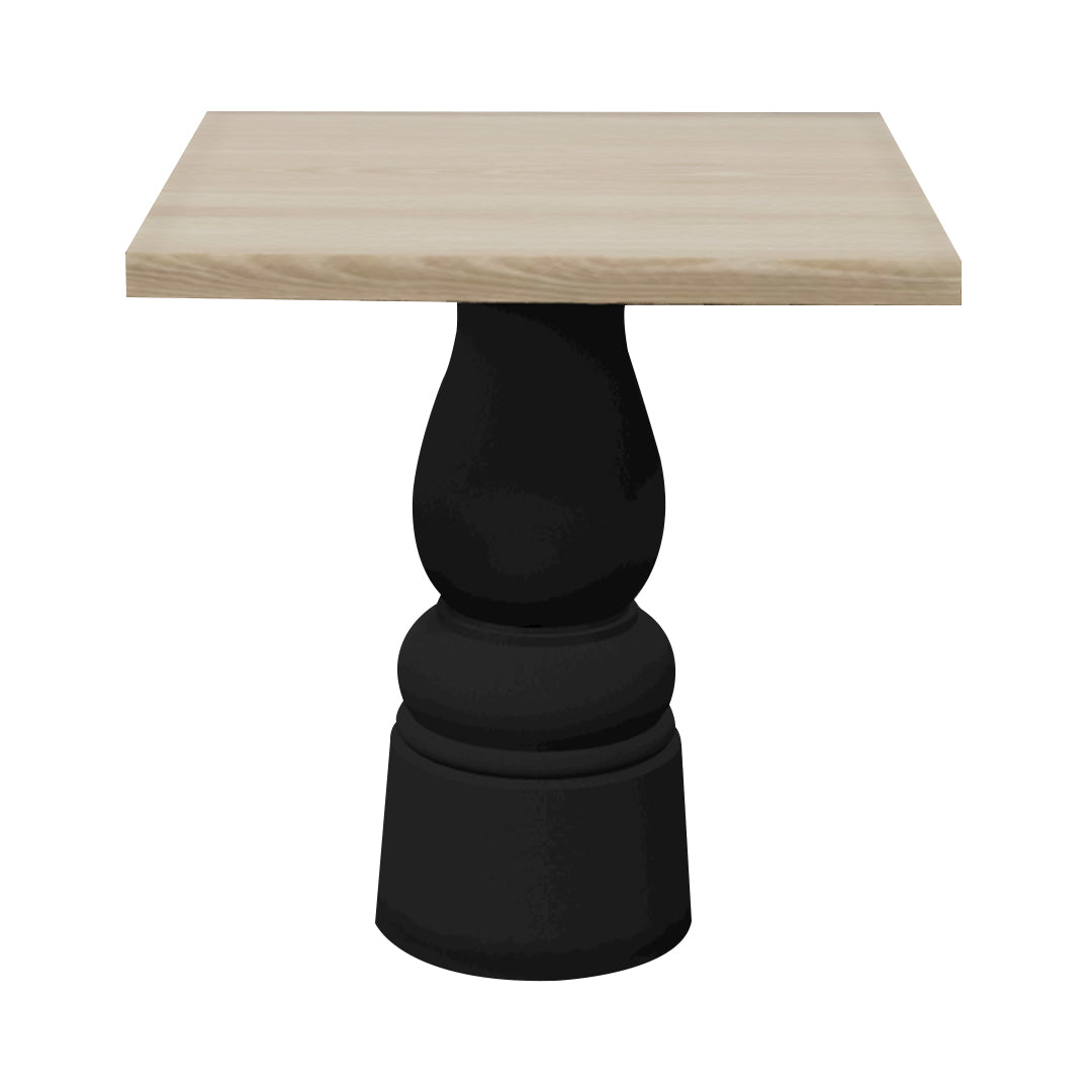 Container Square Table: Small + New Antiques + White Wash Stained + Black