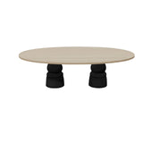Container Oval Table: Large + New Antiques + White Wash Stained + Black