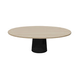 Container Oval Table: Small + White Wash Stained + Black