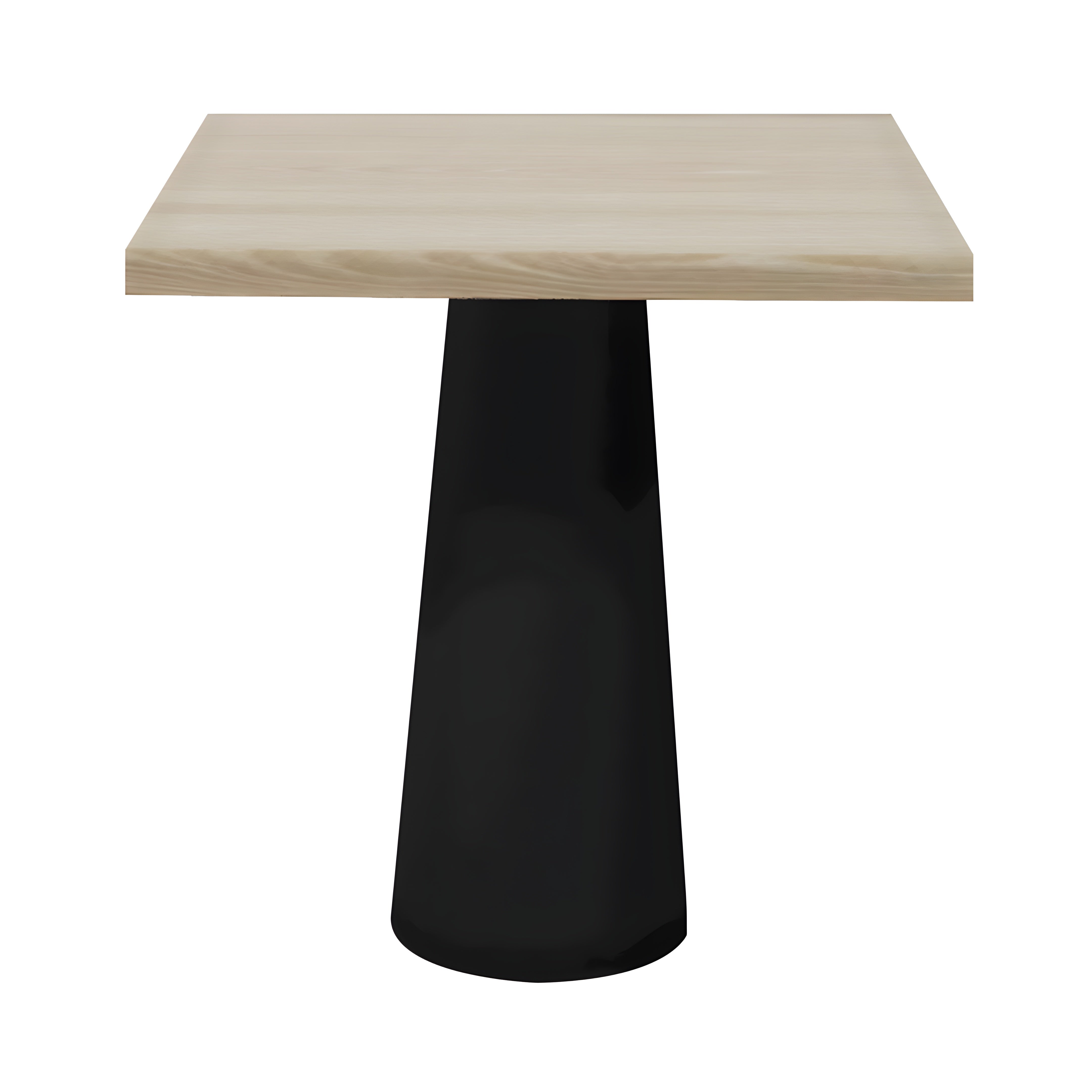 Container Square Table: Small + White Wash Stained + Black