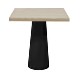 Container Square Table: Small + White Wash Stained + Black