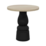 Container Round Table: Extra Small + New Antiques + White Wash  Stained + Black