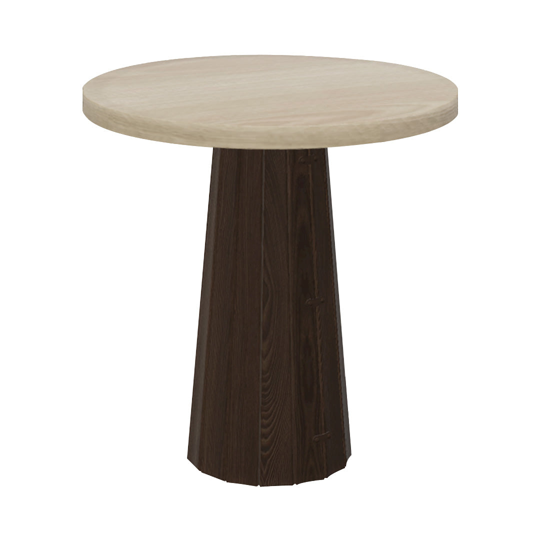 Container Round Table: Extra Small + Bodhi Cover + White Wash Stained + Cinnamon