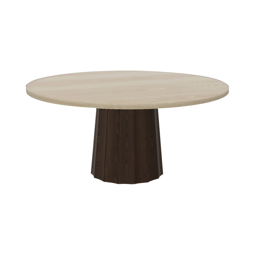 Container Round Table: Extra Large + Bodhi Cover + White Wash Stained + Cinnamon