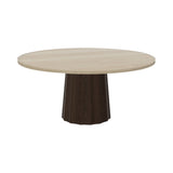 Container Round Table: Extra Large + Bodhi Cover + White Wash Stained + Cinnamon