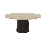 Container Round Table: Extra Large + Bodhi Cover + White Wash Stained + Grey