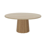 Container Round Table: Extra Large + Bodhi Cover + White Wash Stained + Natural Oil