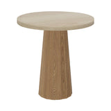 Container Round Table: Extra Small + Bodhi Cover + White Wash Stained + Natural Oil