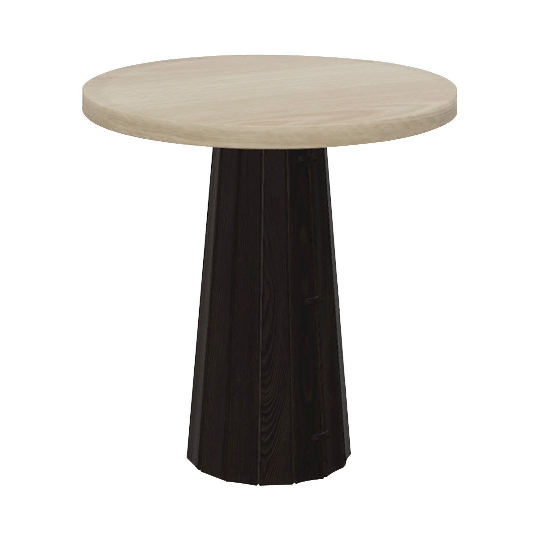 Container Round Table: Extra Small + Bodhi Cover + White Wash Stained + Wenge