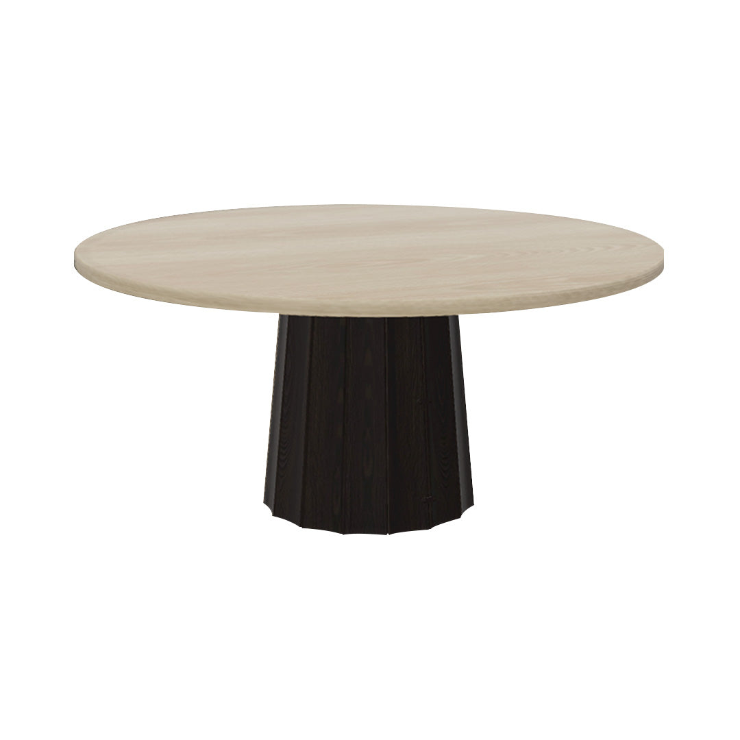 Container Round Table: Extra Large + Bodhi Cover + White Wash Stained + Wenge