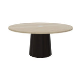 Container Round Table: Extra Large + Bodhi Cover + White Wash Stained with Hole + Wenge