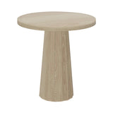 Container Round Table: Extra Small + Bodhi Cover + White Wash Stained + White wash