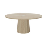 Container Round Table: Extra Large + Bodhi Cover + White Wash Stained with Hole + White Wash