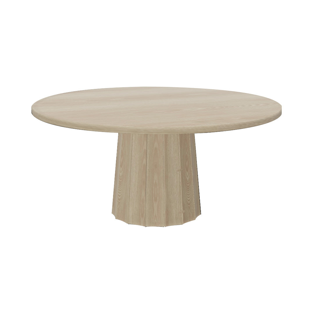 Container Round Table: Extra Large + Bodhi Cover + White Wash Stained + White Wash